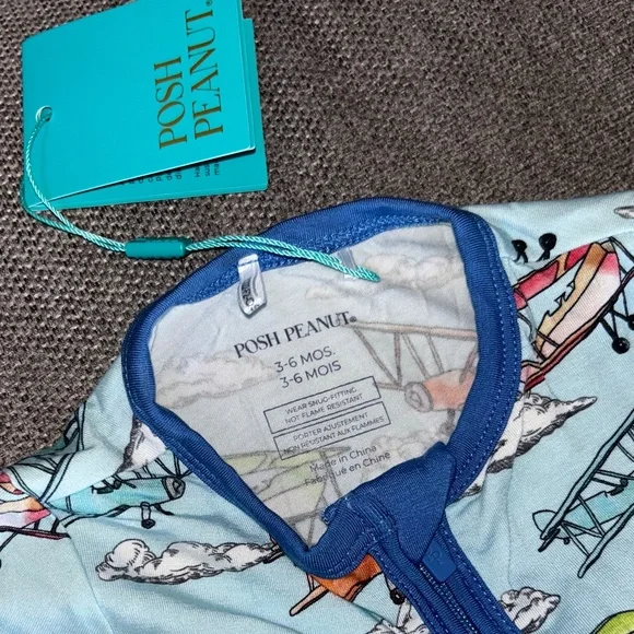 Perfect for the future pilot! Posh Peanut 3-6 month zip up - Picture 2 of 4